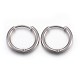 202 Stainless Steel Huggie Hoop Earrings(X-EJEW-L205-02G-P)-1