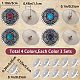 12Pcs 4 Colors 1-Hole Alloy & Cat eye Turquoise Decorative Rivets(FIND-GF0004-52)-2