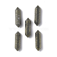 Natural Pyrite Beads, Double Terminated Point, Healing Stones, Reiki Energy Balancing Meditation Therapy Wand, Faceted, No Hole/Undrilled, 30.5x8.5~9x7.5~8mm(G-E587-01)