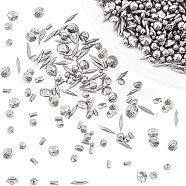 304 Stainless Steel with 201 Stainless Steel Polished Beads, No Hole/Undrilled, Mixed Shapes, Stainless Steel Color, 2~7x2~5mm, about 1pound/bag(STAS-WH0016-05P)