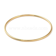 Ion Plating(IP) 304 Stainless Steel Simple Plain Bangle for Women, Golden, Inner Diameter: 2-1/8 inch(5.5cm)(BJEW-F461-01I-G)
