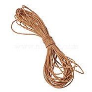 Cowhide Leather Cord, Leather Jewelry Cord, Jewelry DIY Making Material, Round, Chocolate, 1mm(WL-TAC0001-1mm)