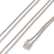 Polyester Twisted Cord, Round, for DIY Jewelry Making, Antique White, 1mm, about 49.21 Yards(45m)/Roll(OCOR-G015-01A-36)