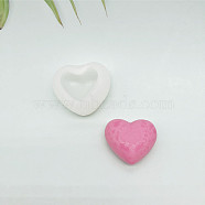 Heart DIY Candle Silicone Molds, for Valentine's Day, Resin Casting Molds, For UV Resin, Epoxy Resin Jewelry Making, White, 3.9x4.3x2.5cm(CAND-PW0001-085B)