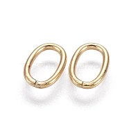 304 Stainless Steel Open Jump Rings, Oval, Golden, 10x6.5x1.1mm(STAS-L221-17G)