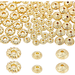 90Pcs 3 Style Alloy Spacer Beads, Cadmium Free & Lead Free, Disc, Real 18K Gold Plated, 30pcs/style(FIND-BC0002-08)