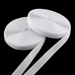 Adhesive Hook and Loop Tapes, Magic Taps with 50% Nylon and 50% Polyester, White, 20mm, about 25m/roll, 2rolls/group(NWIR-R018-2.0cm-01)