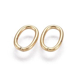 304 Stainless Steel Open Jump Rings, Oval, Golden, 10x6.5x1.2mm(STAS-L221-17G)