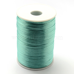 Polyester Cord, Light Sea Green, 2mm, about 80yards/roll(73.152m/roll)(NWIR-R001-33)