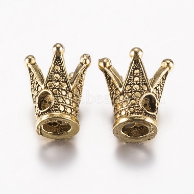 13mm Crown Alloy Beads