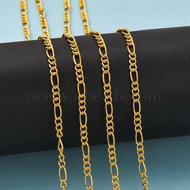 Cadenas hechas a mano de hierro cadenas figaro cadenas madre-hijo(CHSM005Y-G)-2