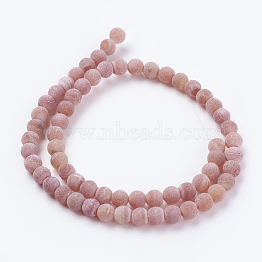 Chapelets de perle en agate naturelle patinée(G-G589-6mm-05)-2