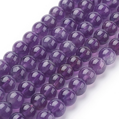 6mm Indigo Round Amethyst Beads