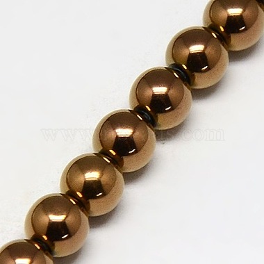 Electroplate Non-magnetic Synthetic Hematite Beads Strands(G-J169A-8mm-M)-4