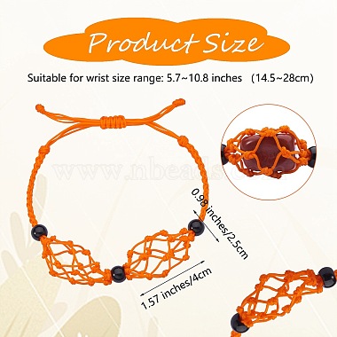 Adjustable Braided Nylon Cord Macrame Pouch Bracelet Making(AJEW-SW00013-14)-2