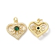 Rack Plating Brass Cubic Zirconia Pendants(KK-D074-07G)-1