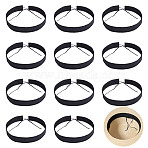 Polyester Sweatband, Hat Bands for Clothes Accessories, Black, 900mm(DIY-WH0632-92B)