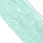 Natural Amazonite Bead Strands, Faceted, Round, 2mm, Hole: 0.5mm, about 170~180pcs/strand, 12.9 inch~13.3 inch(330~340mm)(G-G914-2mm-14)
