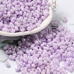 Glass Seed Beads, Peanut, Plum, 5.5~6x3~3.5x3mm, Hole: 1~1.2mm, about 4000pcs/pound(SEED-K009-02B-06)