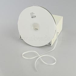 Grosgrain Ribbon, White, 1/4 inch(6mm)x0.3mm, 100yards/roll(91.44m/roll)(SRIB-D004-6mm-000)