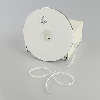 Grosgrain Ribbon, White, 1/4 inch(6mm)x0.3mm, 100yards/roll(91.44m/roll)