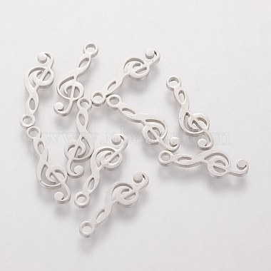 Stainless Steel Color Musical Note Titanium Steel Pendants