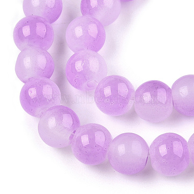 Baking Painted Imitation Jade Glass Round Bead Strands(DGLA-N003-10mm-04)-3