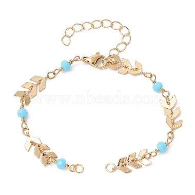 Light Sky Blue Brass Bracelets