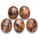 Synthetic Gold Line Imperial Jasper Cabochons(G-R457-02F)-1