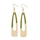 zweifarbige Ohrhänger aus Kunstharz und Holz(EJEW-JE05508-04)-1