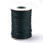 Braided Korean Waxed Polyester Cords, Dark Green, 3mm, about 43.74 yards(40m)/roll(YC-T003-3.0mm-137)
