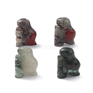 Natural African Bloodstone Display Decoration, for Home Office Tabletop, Dinosaur, 39.5~41.5x17~21x28.5~31.5mm(G-C022-02G)