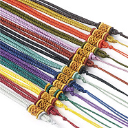 Pandahall 14Pcs 14 Colors Nylon Cord Braided Necklace Making, Mixed Color, 26 inch(66cm), 1pc/color(MAK-TA0001-13)