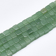 Natural Green Aventurine Beads Strands, Cube, 6~6.5x6~6.5x6~6.5mm, Hole: 1mm, about 65pcs/strand, 16.1 inch(X-G-S357-G05)