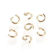 304 Stainless Steel Open Jump Rings, Golden, 21 Gauge, 4x0.7mm, Inner Diameter: 2.5mm, 1000pcs/bag(STAS-P212-19G-02)