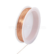 Copper Wire, Round, for Jewelry Making, Raw(Unplated), 0.3mm, about 236.22 Feet(72m)/Roll(CWIR-TAC0002-01A-C)