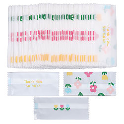 200Pcs OPP Flower Nougat Candy Packaging Bags, Rectangle, Colorful, 9.4x3.9x0.01cm(ABAG-WH0039-28)