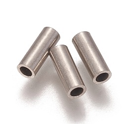 Tarnish Resistant 304 Stainless Steel Tube Beads, Stainless Steel Color, 8x3mm, Hole: 2mm(STAS-L216-23D-P)