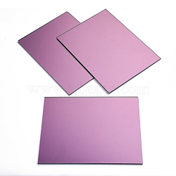 Glass Sheets, Mirror Mosaic Border Craft Tiles, for Home Decoration or DIY Crafts, Rectangle, Plum, 200x150x3.5mm(GLAA-G072-06D)