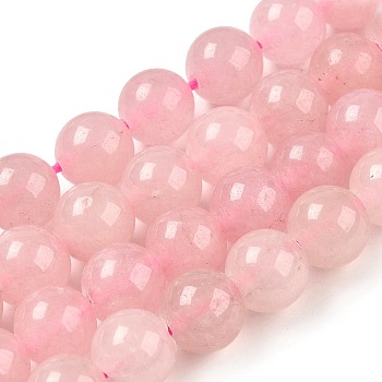 Natural Rose Quartz Beads Strands, Round, 10~10.3mm, Hole: 1.3mm, about 38pcs/strand, 14.76''(37.5cm)