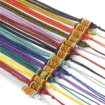 Pandahall 14Pcs 14 Colors Nylon Cord Braided Necklace Making, Mixed Color, 26 inch(66cm), 1pc/color