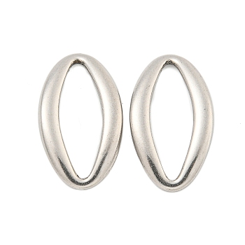 Non-Tarnish 304 Stainless Steel Linking Rings, Horse Eye, Stainless Steel Color, 27x15x2mm, Inner Diameter: 21.5x7mm