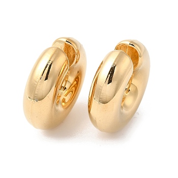 Rack Plating Brass Round Cuff Earrings, Long-Lasting Plated, Cadmium Free & Lead Free, Real 18K Gold Plated, 29.5x30x10mm