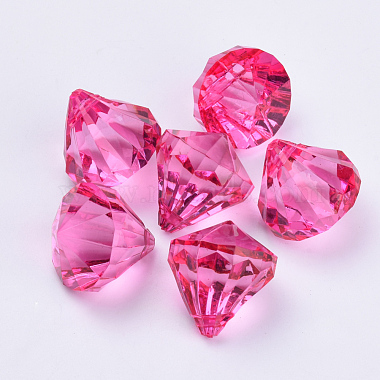 26mm MediumVioletRed Diamond Acrylic Pendants