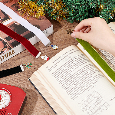 Christmas Theme Velvet Bookmarks(AJEW-FG0002-63)-3