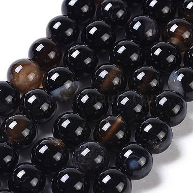 Круглые бусины из натурального черного оникса(X-G-R198-10mm)-4