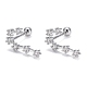 Brass Micro Pave Clear Cubic Zirconia Stud Earrings(EJEW-F258-01F-P)-1