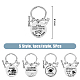 5Pcs 5 Style Class of 2023 Graduation Gifts Stainless Steel Keychain(KEYC-FH0001-32A)-2