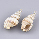 Electroplate Spiral Shell Pendants(SSHEL-T007-04B)-2