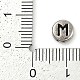 925 Sterling Silver Flat Round with Letter Beads(STER-G044-01AS-M)-3